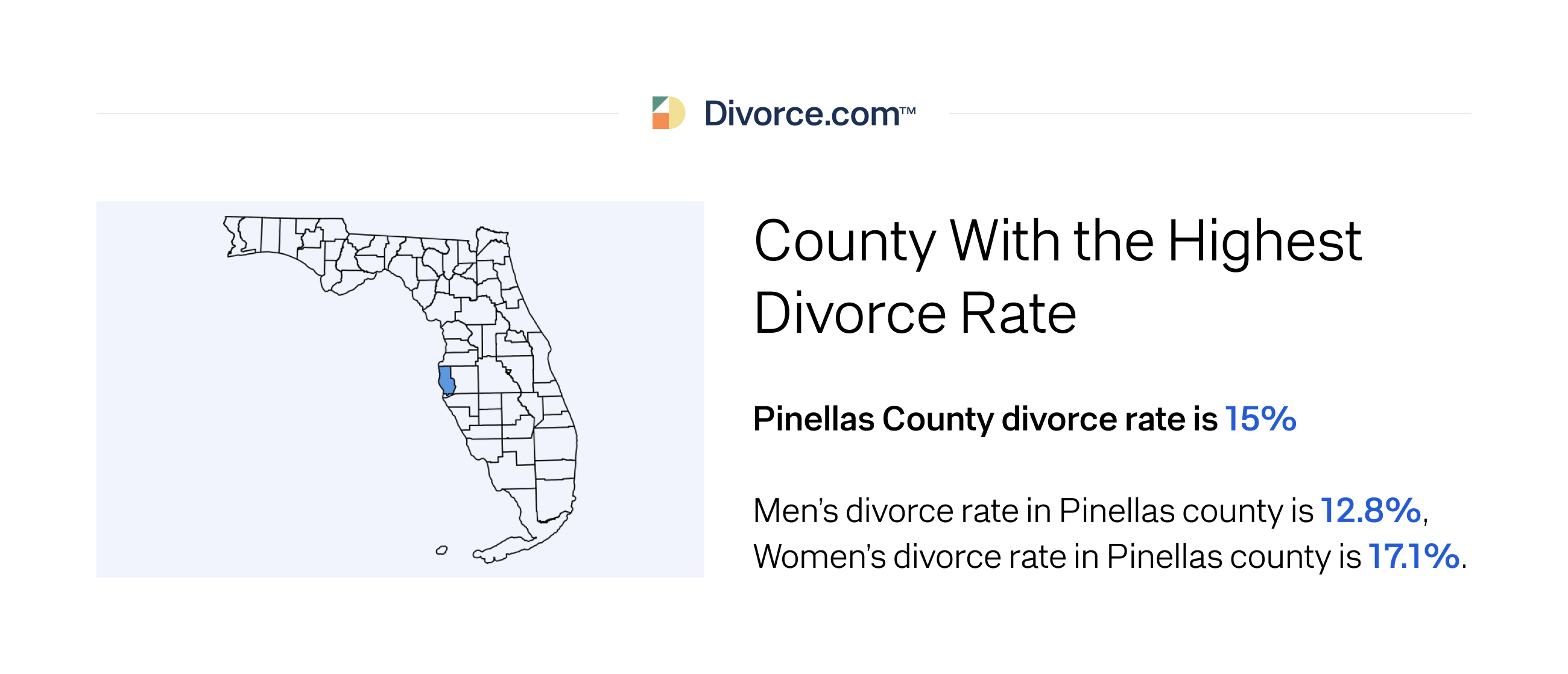 County With the Highest Divorce Rate